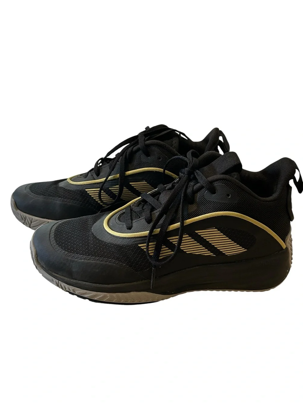 Size 7.5 - Adidas Own the Game 3 Black Gold Metallic